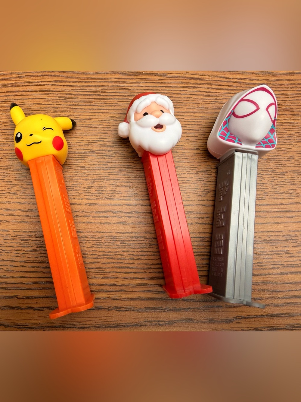 Pez Dispenser Lot – Pikachu, Santa & Spider-Gwen